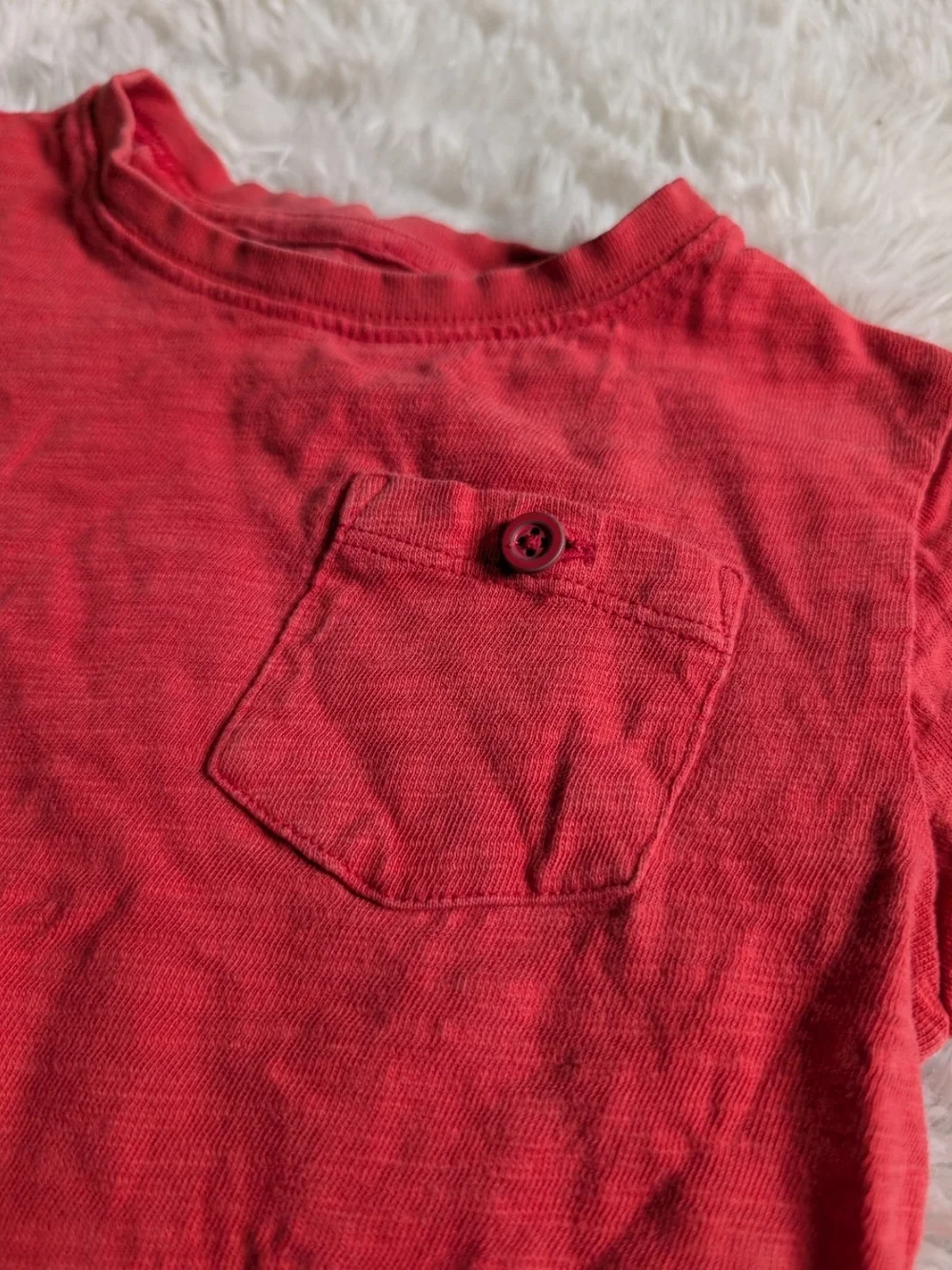 Gymboree 100% Cotton Red Pocket Tshirt Size 2T